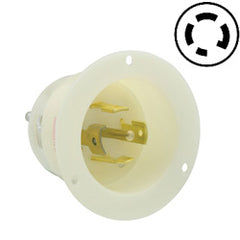 Leviton 2835 30 AMP 347/600V Locking Flanged Inlet with Grounding