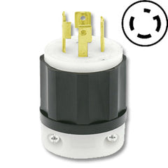 Leviton 2721 30 AMP 250V Black Nylon Locking Plug with Grounding