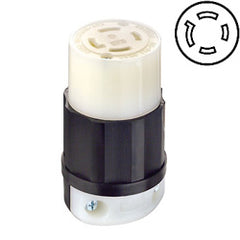 Leviton 2743 30 AMP 600V Black Nylon Locking Connector