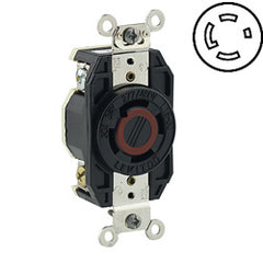 Leviton 2750 30 AMP 120/208V Non-Grounding Single Flush Receptacle