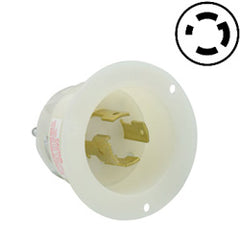 Leviton 2755 30 AMP 120/208V Non-Grounding Locking Flanged Inlet