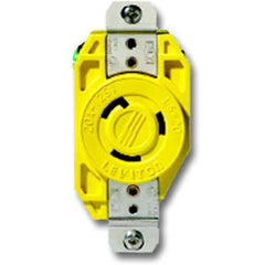 Leviton 23CM-10 20Amp 125V Single Locking Flush Receptacle