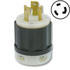 Leviton 2671 30 AMP 250V Black Nylon Locking Plug