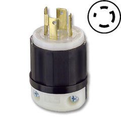 Leviton 2711 30 AMP 125/250V Black Nylon Locking Plug with Grounding