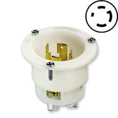 Leviton 2715 30 AMP 125/250V Locking Flanged Inlet with Grounding