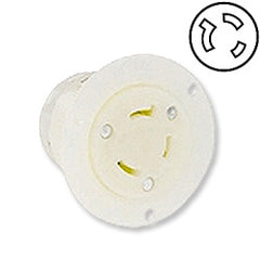Leviton 2636 30 AMP 277V Locking Flanged Outlet with Grounding