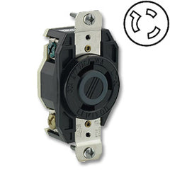 Leviton 2640 30 AMP 480V Single Flush Receptacle with Grounding