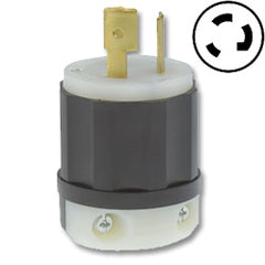 Leviton 2661 30 AMP 125/250V Black Nylon Locking Plug
