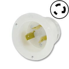 Leviton 2665 30 AMP 125/250V Non-Grounding Locking Flanged Inlet