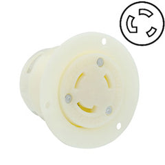 Leviton 2666 30 AMP 125/250V Non-Grounding Locking Flanged Outlet