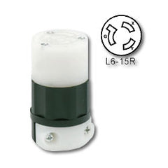 Leviton 4579-C 15Amp 250V, NEMA L6-15R Locking Connector