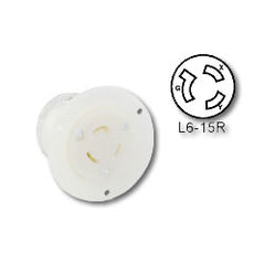 Leviton 4585-C 15Amp 250V, NEMA L6-15R Locking Flanged Outlet