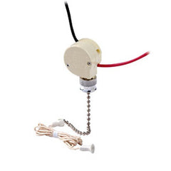 Leviton 1689-75 3Amp 125V AC-L 6Amp AC 250V 1/4 HP 125/250V Single Pole Pull Chain Switch