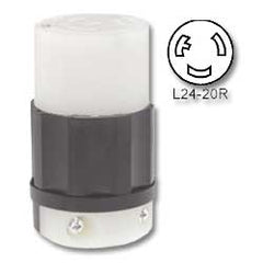 Leviton 3723 20 AMP 347V Black Nylon Locking Connector