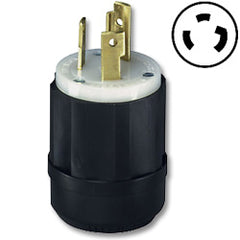 Leviton 2611 30 Amp 125 V Black Nylon Locking Plug