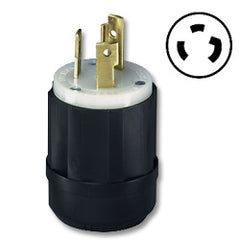 Leviton 2611-B 30 AMP, 125V, Black Locking Plug (for Stage and Studio)