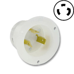 Leviton 2615 30 AMP 125V Locking Flanged Inlet with Grounding