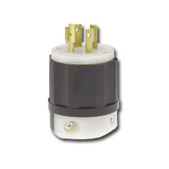 Leviton 2451 20 AMP 277/480V Black Nylon Locking Plug