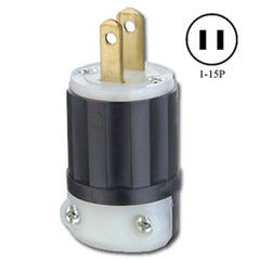 Leviton MS2-P 15 Amp, 125V, Polarized, Non-Grounding, 2-Pole, 2-Wire, Midget Straight Blade Plug