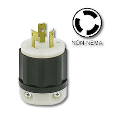 Leviton 9965-C 20 AMP, 125/250V, Non-Nema Locking Plug