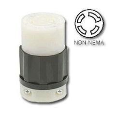 Leviton 7413-C 20 AMP, 120/208V, Non-Nema Locking Connector
