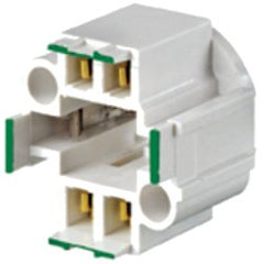 Leviton 26725-4A2 Double BIAX 18W, Triple 18W GE Lighting 10mm Compact Fluorescent Lampholder with Round Body