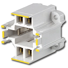 Leviton 26725-414 Performance BIAX (42W) GE Lighting 10mm Compact Fluorescent Lampholder (Package of 100)