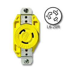 Leviton 23CM-20 20 AMP 250V Single Locking Flush Receptacle