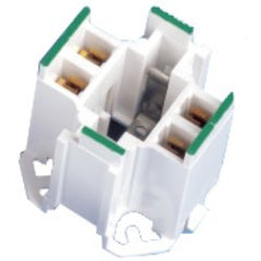 Leviton 26725-422 10mm Compact GE Lighting Double Biax 18W 4-Pin FluorescentLampholder 18-20 Ga. Panel