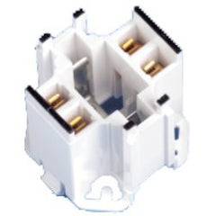 Leviton 26725-411 10mm Compact GE Lighting Double Biax 10W, 13W Screw Down Fluorescent Lampholder