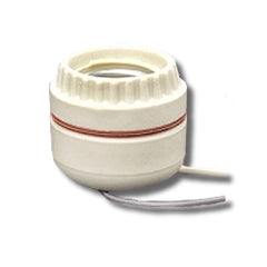 Leviton 8101 Medium Base, Two-Piece, Keyless, Incandescent, Unglazed Porcelain Lampholder