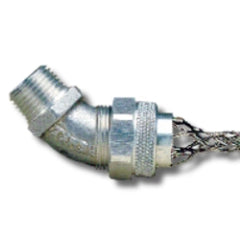 Leviton L7805 Single/ Double Weave Deluxe Cord Grip, NPT Size 3/4", 45-Degree Angle Male