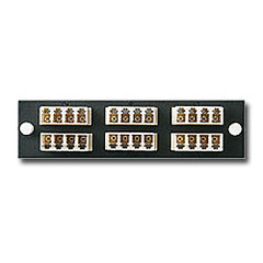 Leviton 5F100-24P 6 Pack Quad LC Mounting Plate - Bronze / MM