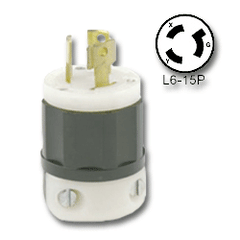 Leviton 4570-PLC 15 Amp 250V NEMA L6-15P, Power Indication, Locking Industrial Plug (Grounding)