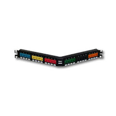 Panduit® CPPA24FMWBL Angled 24 Port Flush Mount Modular Patch Panel