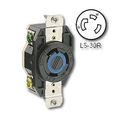 Leviton 2610 30 Amp Flush Mtg Locking V-0-MAX Receptacle (Grounding)
