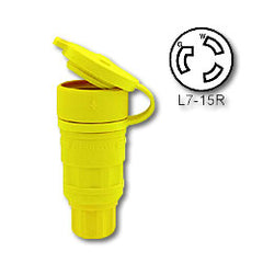 Leviton 25W34 15 Amp, 277 Volt, Locking Wetguard Connector (Grounding)