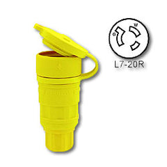 Leviton 27W49 20 Amp Wetguard Locking Connector - Industrial Grade 277 Volt (Grounding)