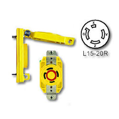 Leviton 67W75 20 Amp 3 Phase Flush Locking Wetguard Receptacle with Cover (Grounding)