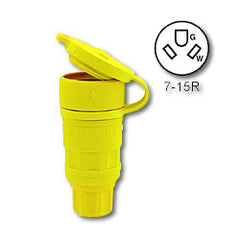 Leviton 15W34 15 Amp Straight Blade Wetguard Connector (Grounding)