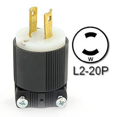 Leviton 7102-C 20 Amp Locking Plug - Industrial Grade 250 Volt (Grounding)