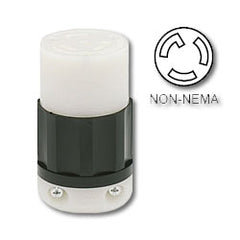 Leviton 3333-C 30 Amp Locking Connector - Industrial Grade 125/250 Volt (Non-Grounding)