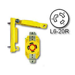Leviton 67W48 20 Amp Wetguard Flush Mount Locking Receptacle with Cover - Industrial Grade 250 Volt (Grounding)