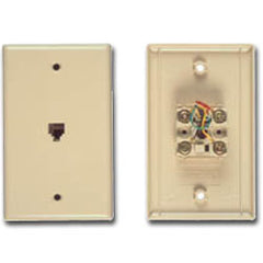 Allen Tel AT216SM Flush Smooth Phone Wall Jack - 6 Position