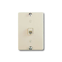 Leviton 40257-I Type 630A Screw Terminal Wall Jack with Plastic Wallplate