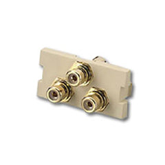 Leviton 41292-3RE RCA Insert Module, 3-port, Female-to-Female Adapters (Package of 25)