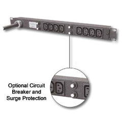 Chatsworth Products 13236 Single Input 19" Horizontal Power Strip - 125/250V-20A Recessed Mount