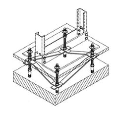 Chatsworth Products 13501 Raised Floor Rack Support for 3" Channel