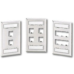 Panduit® CFPL2S Mini-Com Stainless Steel Faceplates with Labels