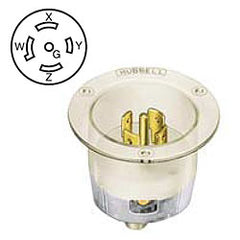 Hubbell HBL2515 Twist-Lock Flanged Inlet